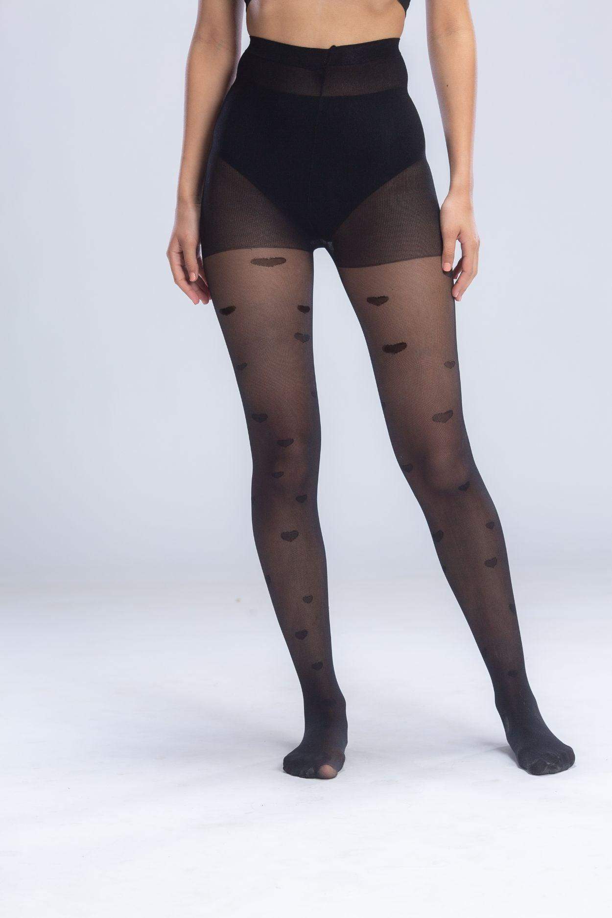 Heart Patterned Pantyhose - Carina - ÙƒØ§Ø±ÙŠÙ†Ø§