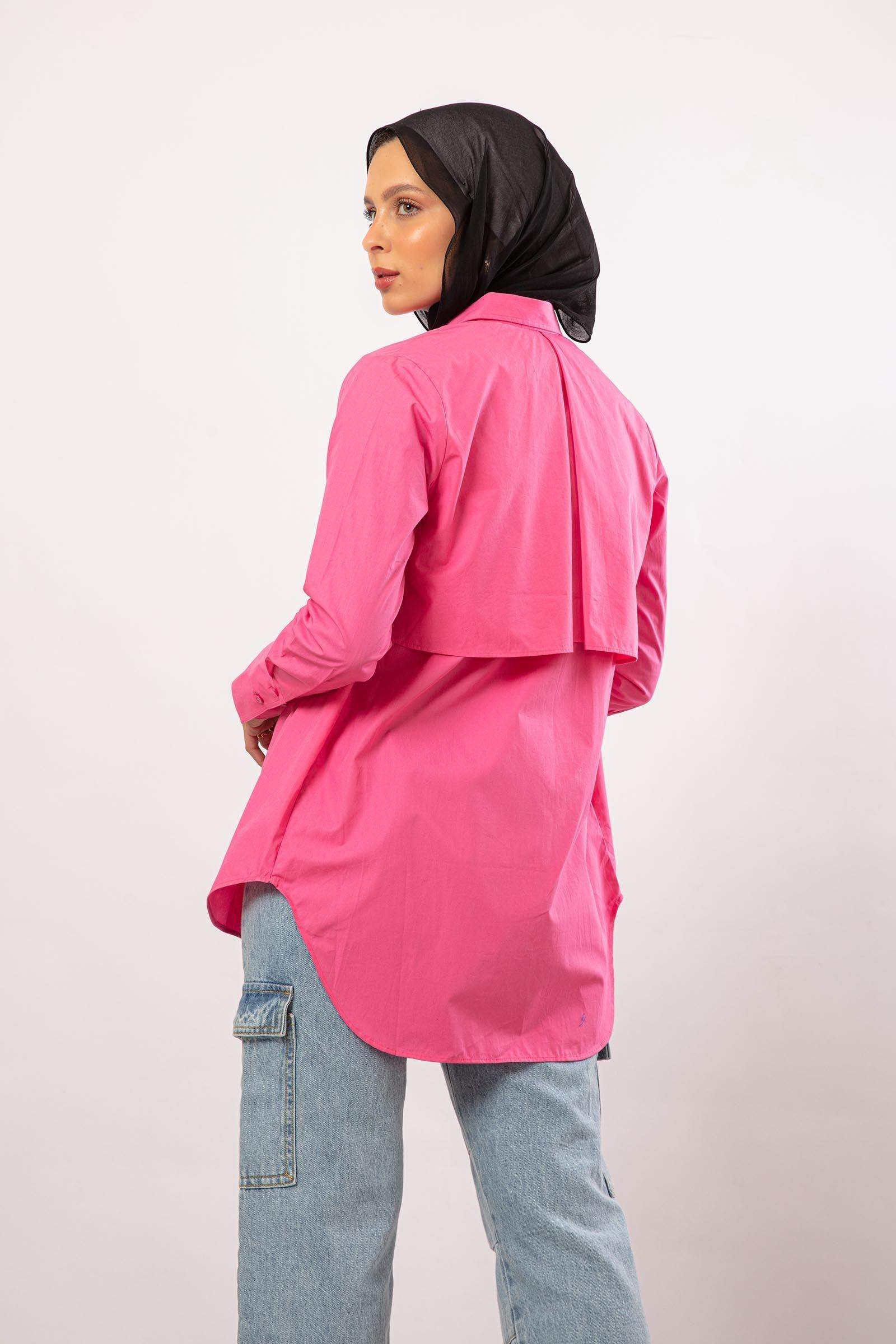 Hidden Button Placket Shirt - Carina - ÙƒØ§Ø±ÙŠÙ†Ø§