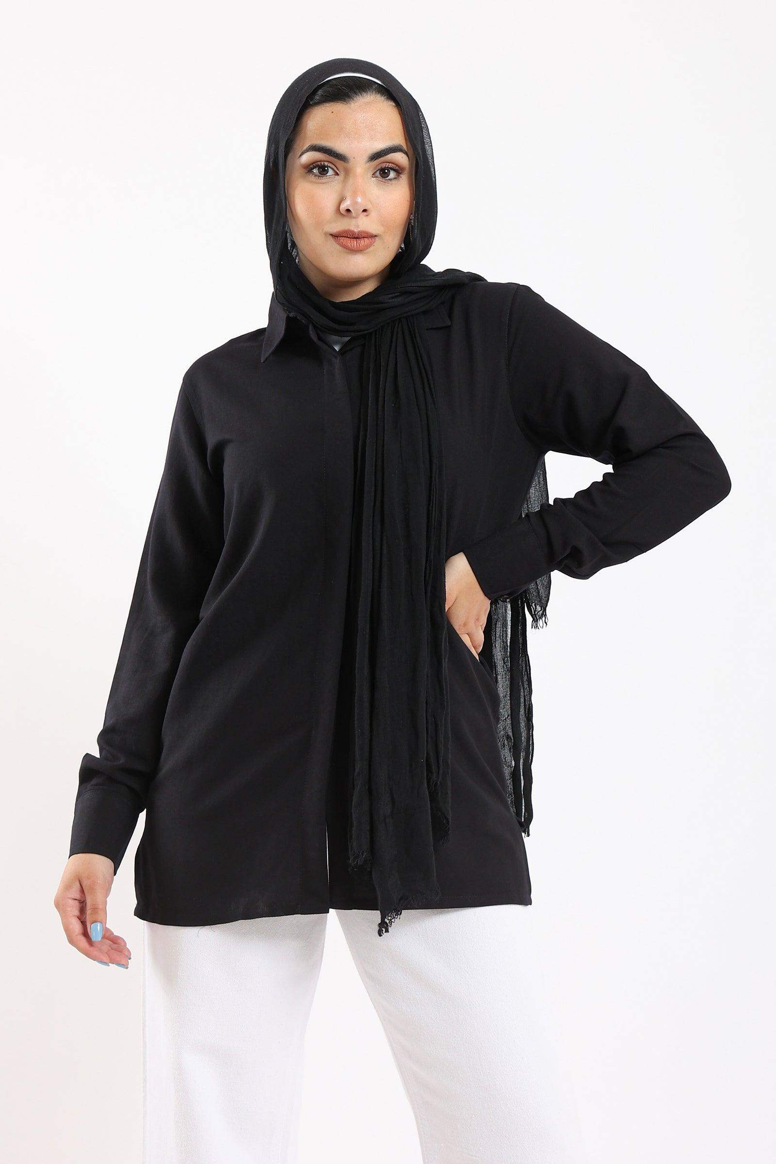 Hidden Placket Basic Shirt - Carina - ÙƒØ§Ø±ÙŠÙ†Ø§