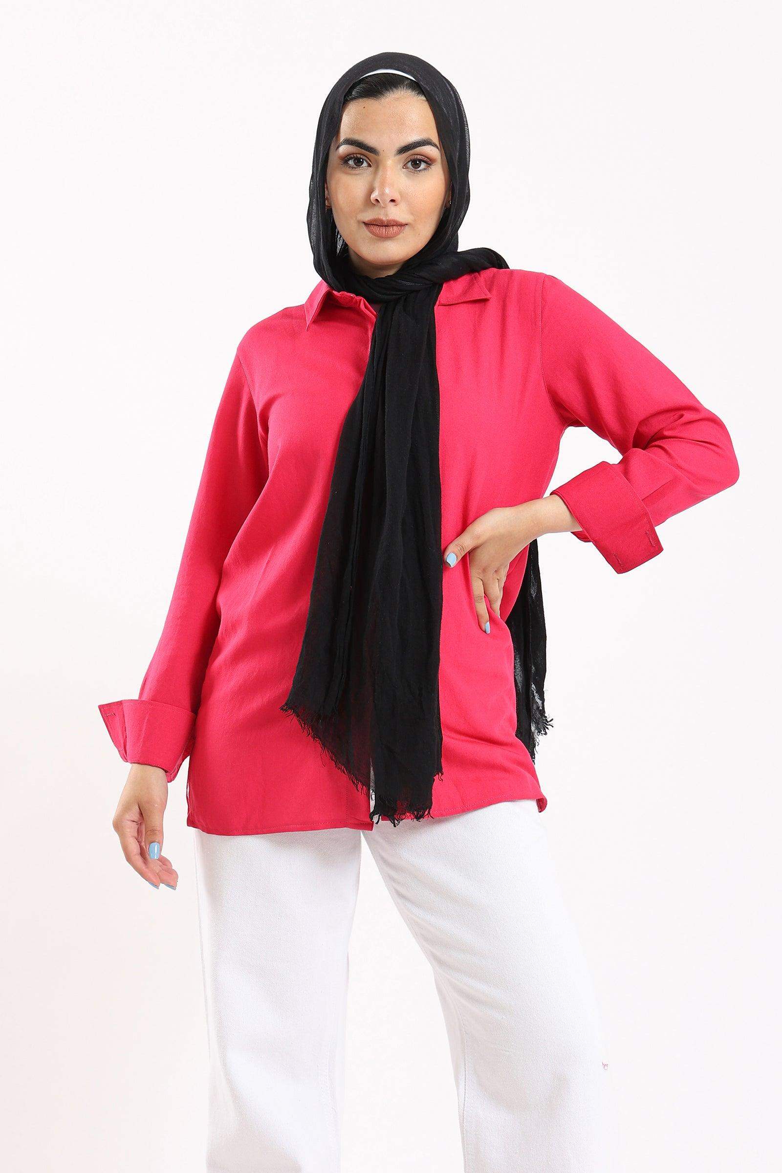 Hidden Placket Basic Shirt - Carina - ÙƒØ§Ø±ÙŠÙ†Ø§