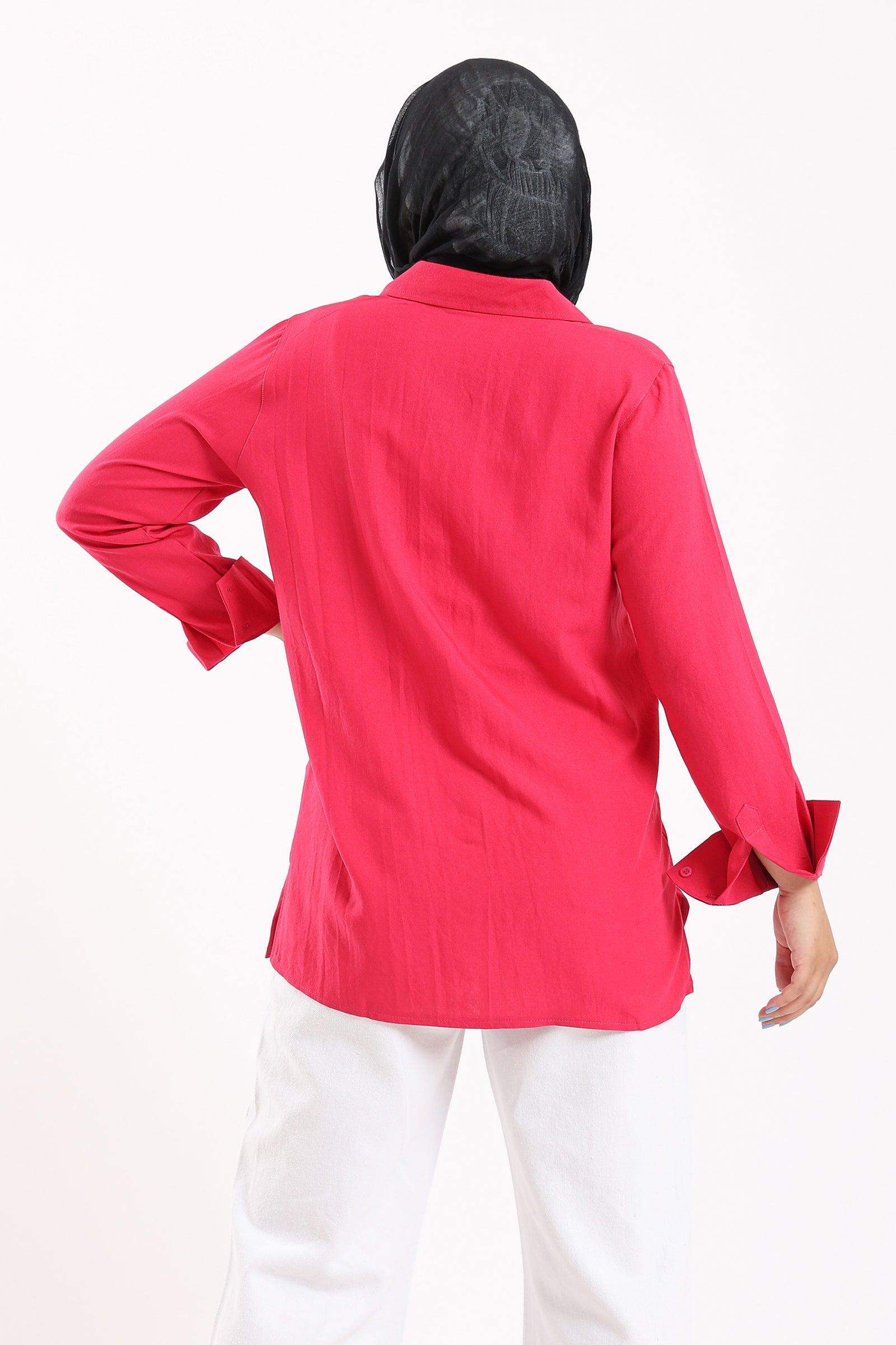 Hidden Placket Basic Shirt - Carina - ÙƒØ§Ø±ÙŠÙ†Ø§