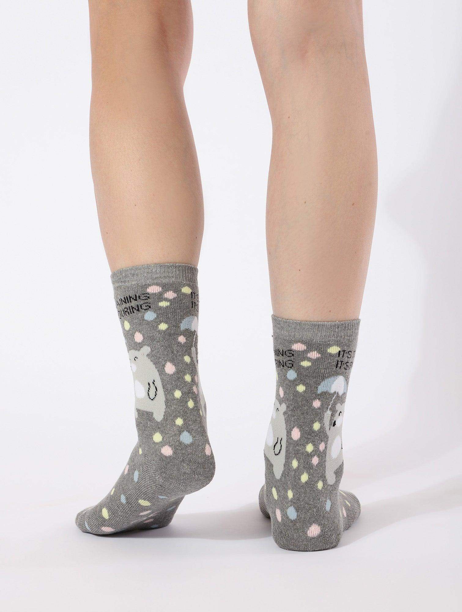 High Ankle Printed Socks - Carina - ÙƒØ§Ø±ÙŠÙ†Ø§