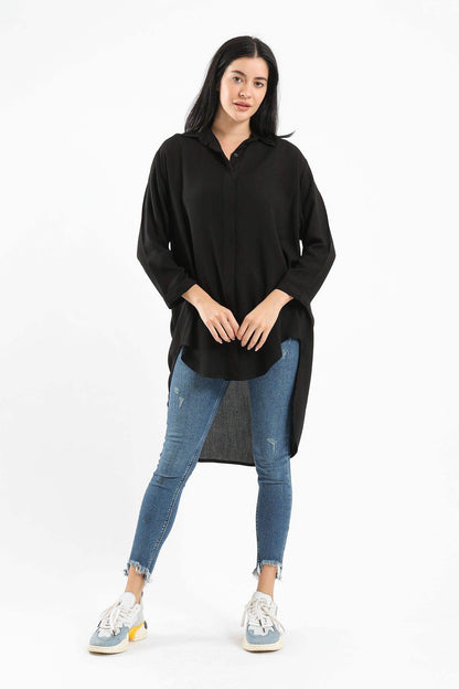 High Low Plain Shirt - Carina - ÙƒØ§Ø±ÙŠÙ†Ø§