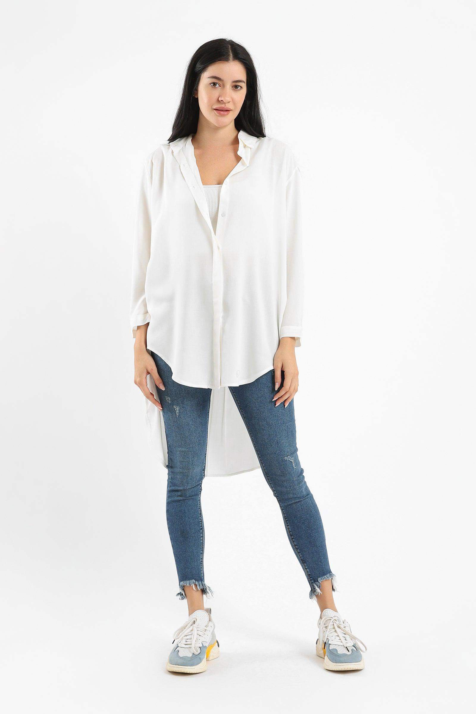 High Low Plain Shirt - Carina - ÙƒØ§Ø±ÙŠÙ†Ø§