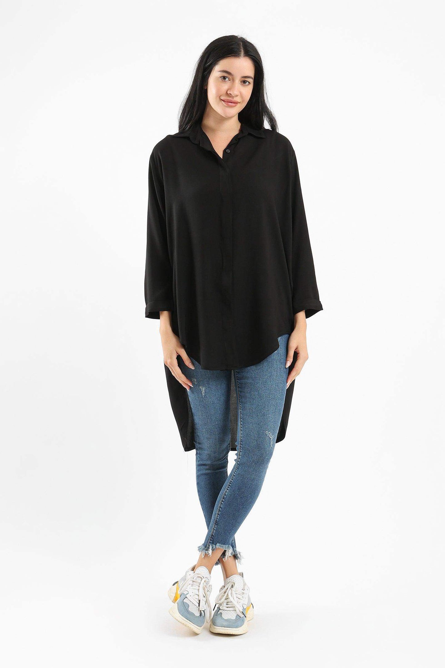 High Low Plain Shirt - Carina - ÙƒØ§Ø±ÙŠÙ†Ø§