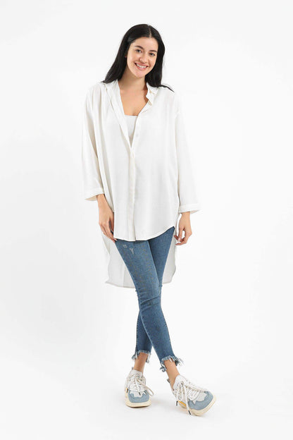 High Low Plain Shirt - Carina - ÙƒØ§Ø±ÙŠÙ†Ø§