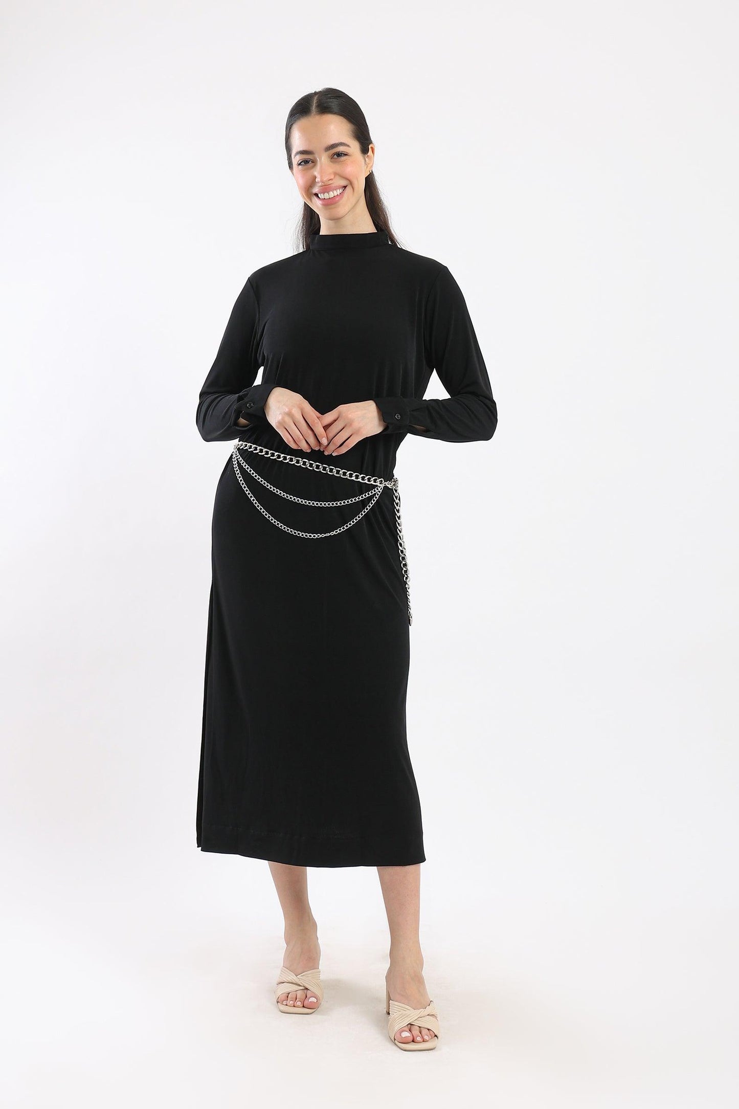 High Neck Comfy Dress - Clue Wear