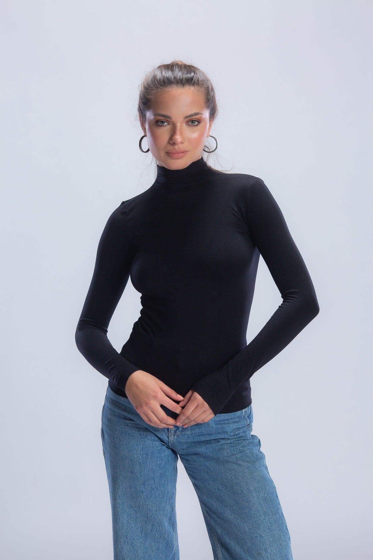 High Neck Long Sleeve Top - Carina - ÙƒØ§Ø±ÙŠÙ†Ø§