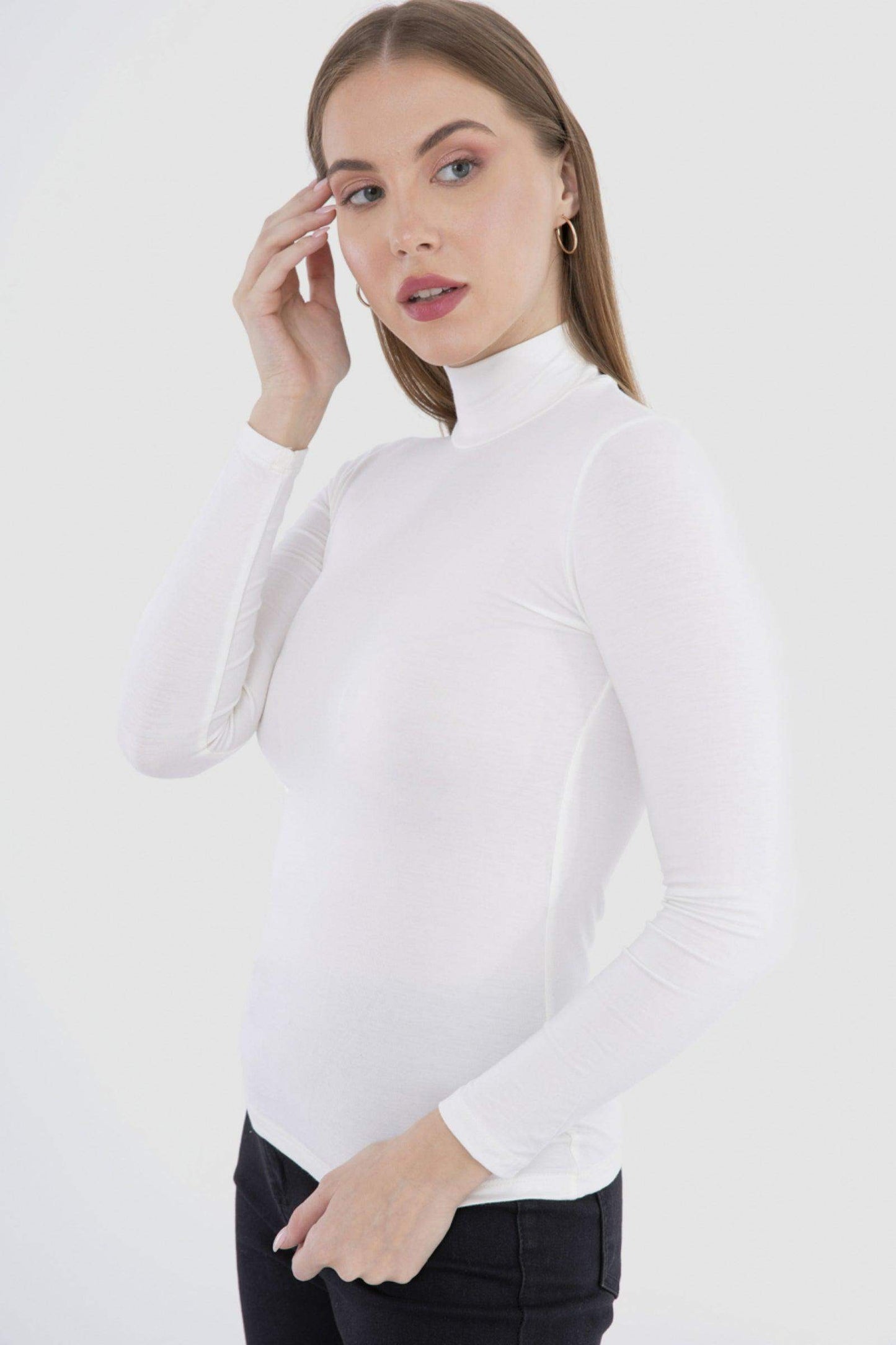 High Neck Long Sleeve Top - Carina - ÙƒØ§Ø±ÙŠÙ†Ø§