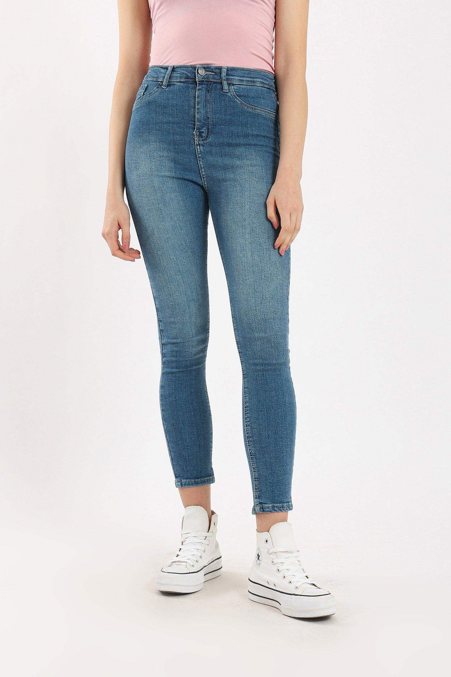 High Waist Slim Fit Jeans - Carina - ÙƒØ§Ø±ÙŠÙ†Ø§