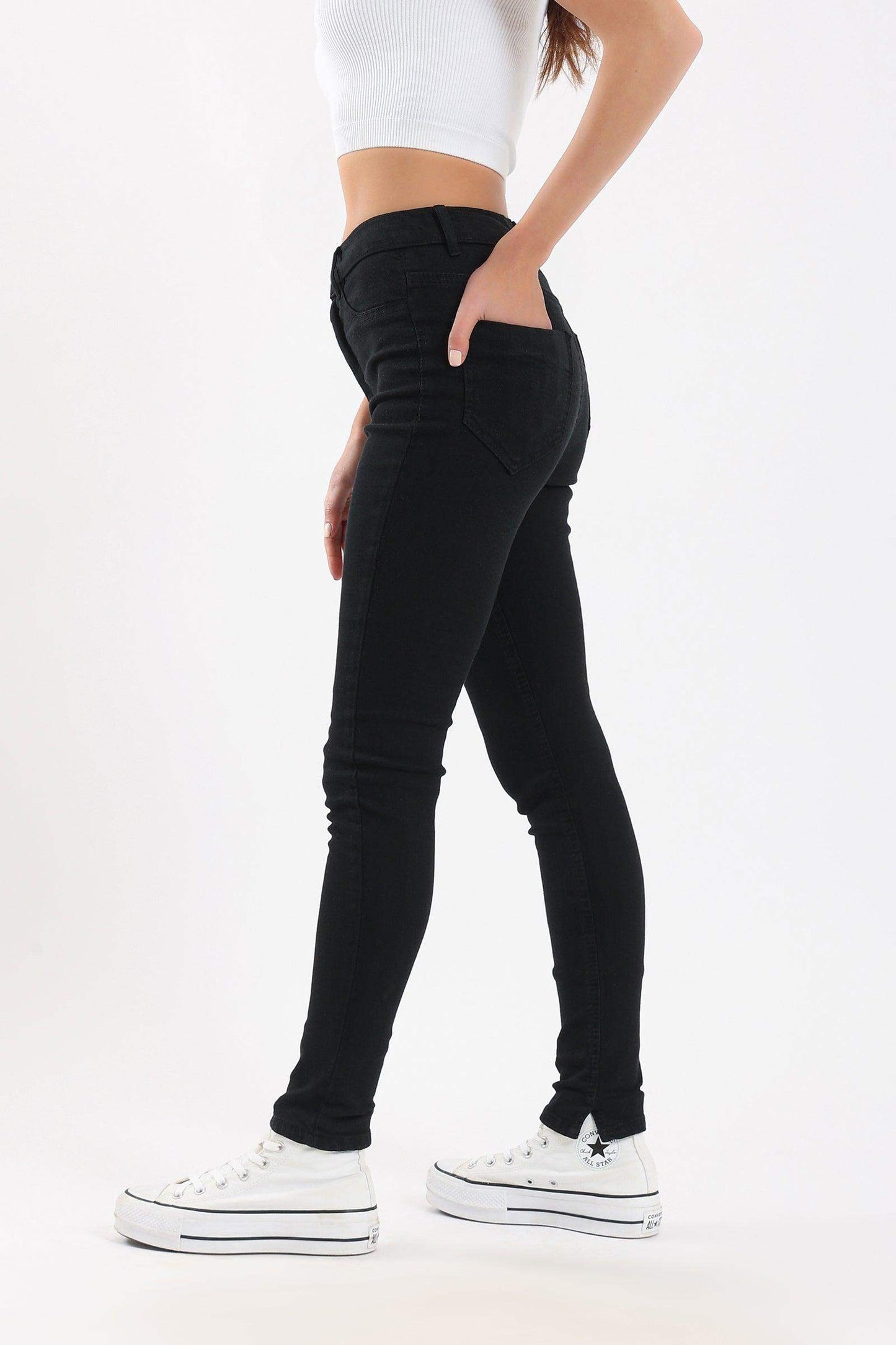 High Waist Slim Fit Jeans - Carina - ÙƒØ§Ø±ÙŠÙ†Ø§