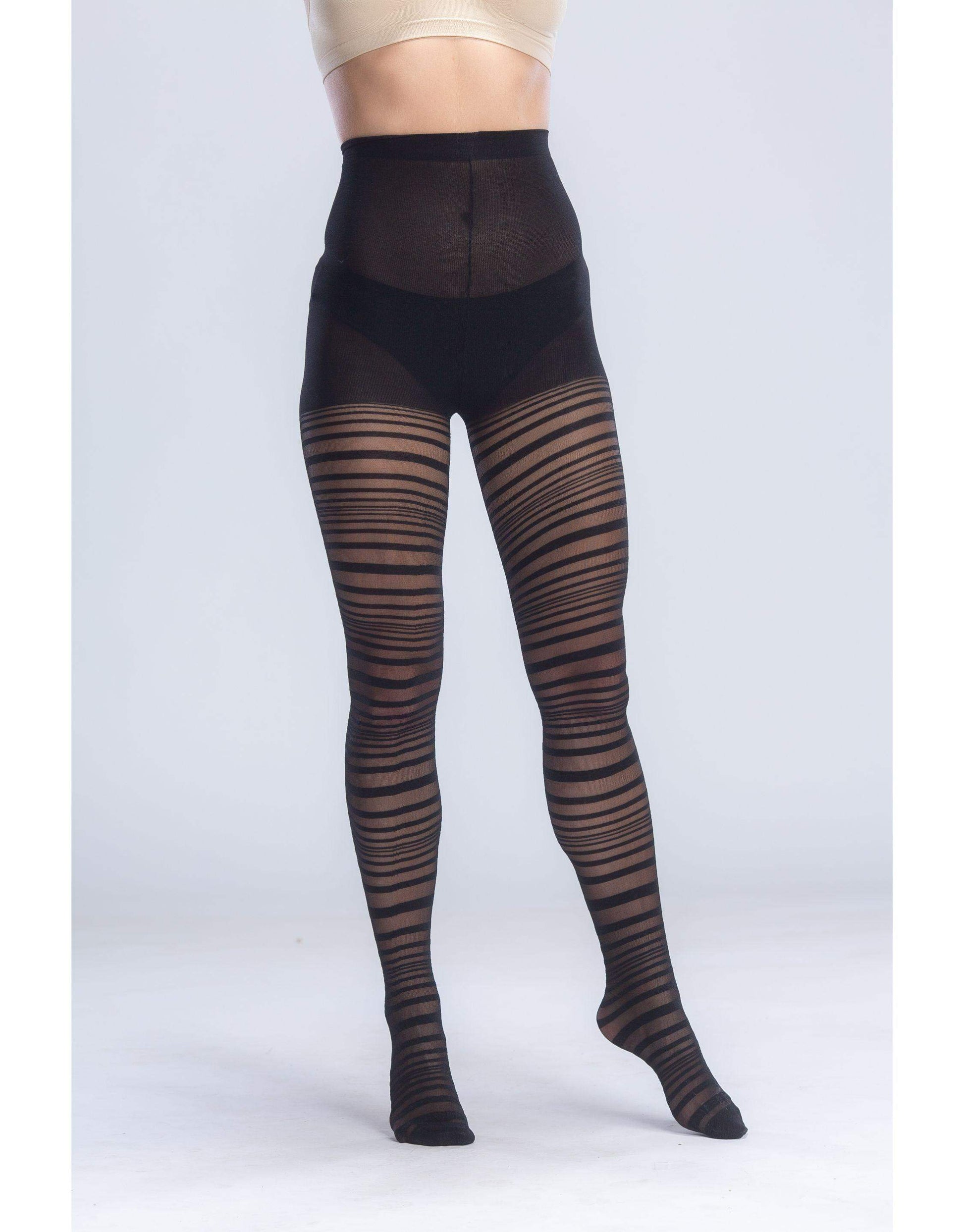 High Waist Stripped Pantyhose - Carina - ÙƒØ§Ø±ÙŠÙ†Ø§