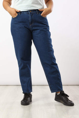 High Waisted Mom Jeans - Carina - ÙƒØ§Ø±ÙŠÙ†Ø§