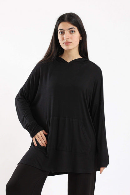 Hooded Plain Lounge Top - Carina - ÙƒØ§Ø±ÙŠÙ†Ø§