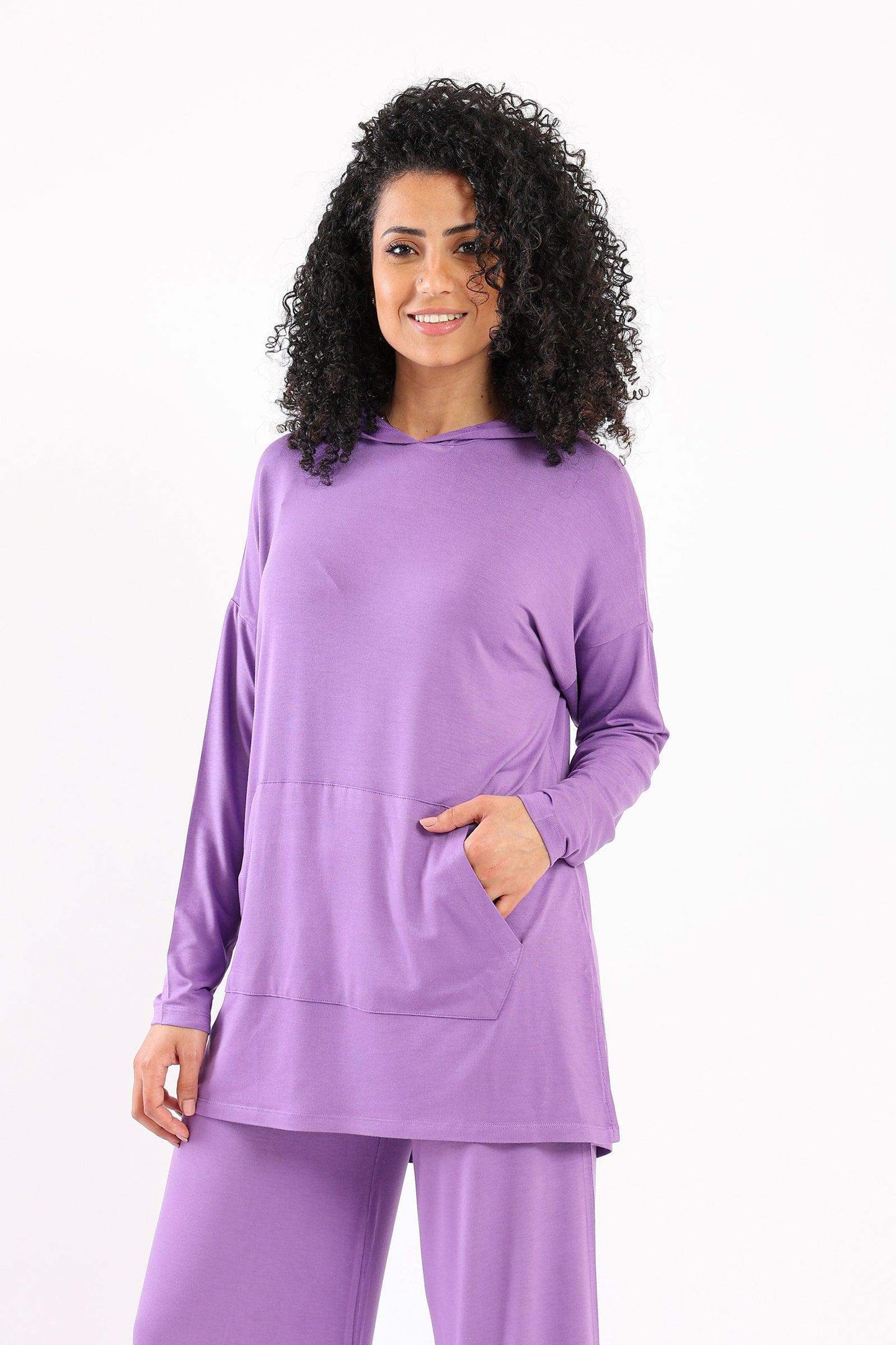 Hooded Plain Lounge Top - Carina - ÙƒØ§Ø±ÙŠÙ†Ø§