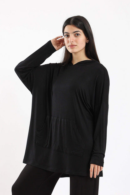 Hooded Plain Lounge Top - Carina - ÙƒØ§Ø±ÙŠÙ†Ø§