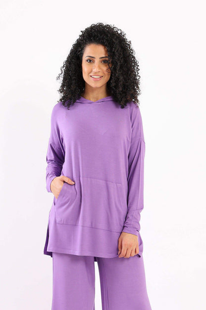 Hooded Plain Lounge Top - Carina - ÙƒØ§Ø±ÙŠÙ†Ø§