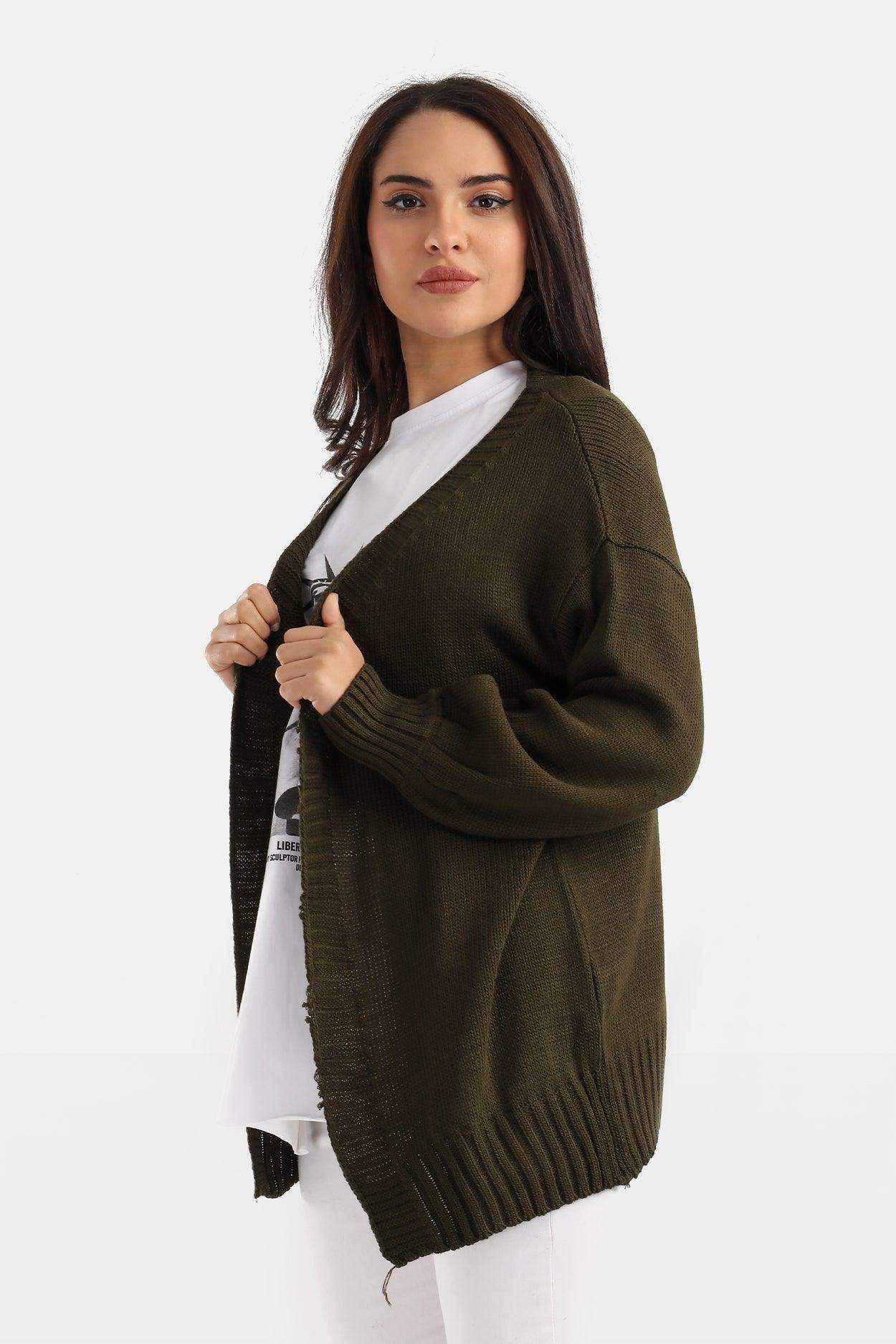 Juliet Sleeve Wool Cardigan - Carina - ÙƒØ§Ø±ÙŠÙ†Ø§