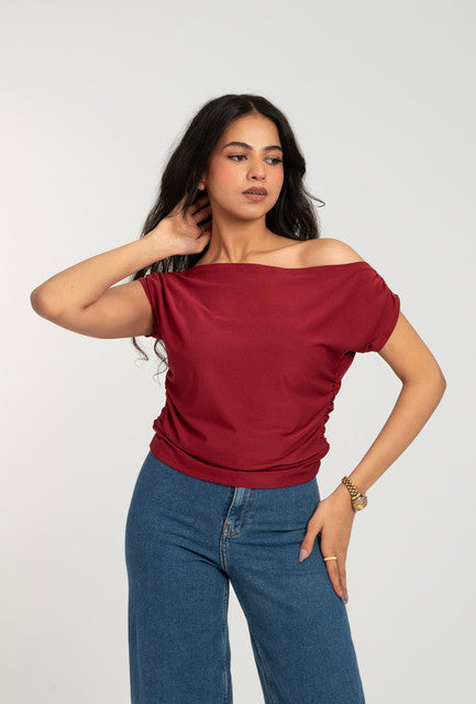 Off Shoulder Short Sleeve Top