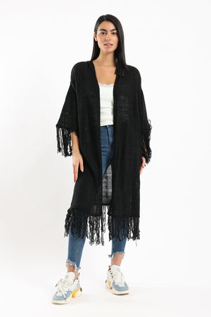 Kimono with Fringes Hems - Clue Wear