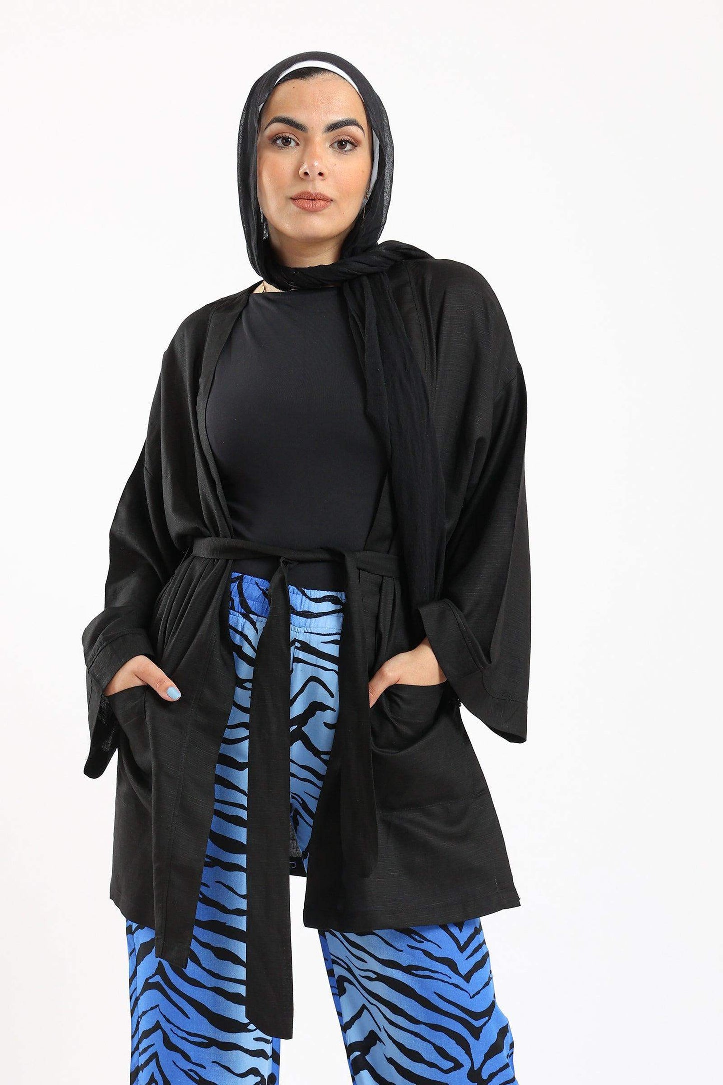 Kimono with Front Pockets - Carina - ÙƒØ§Ø±ÙŠÙ†Ø§