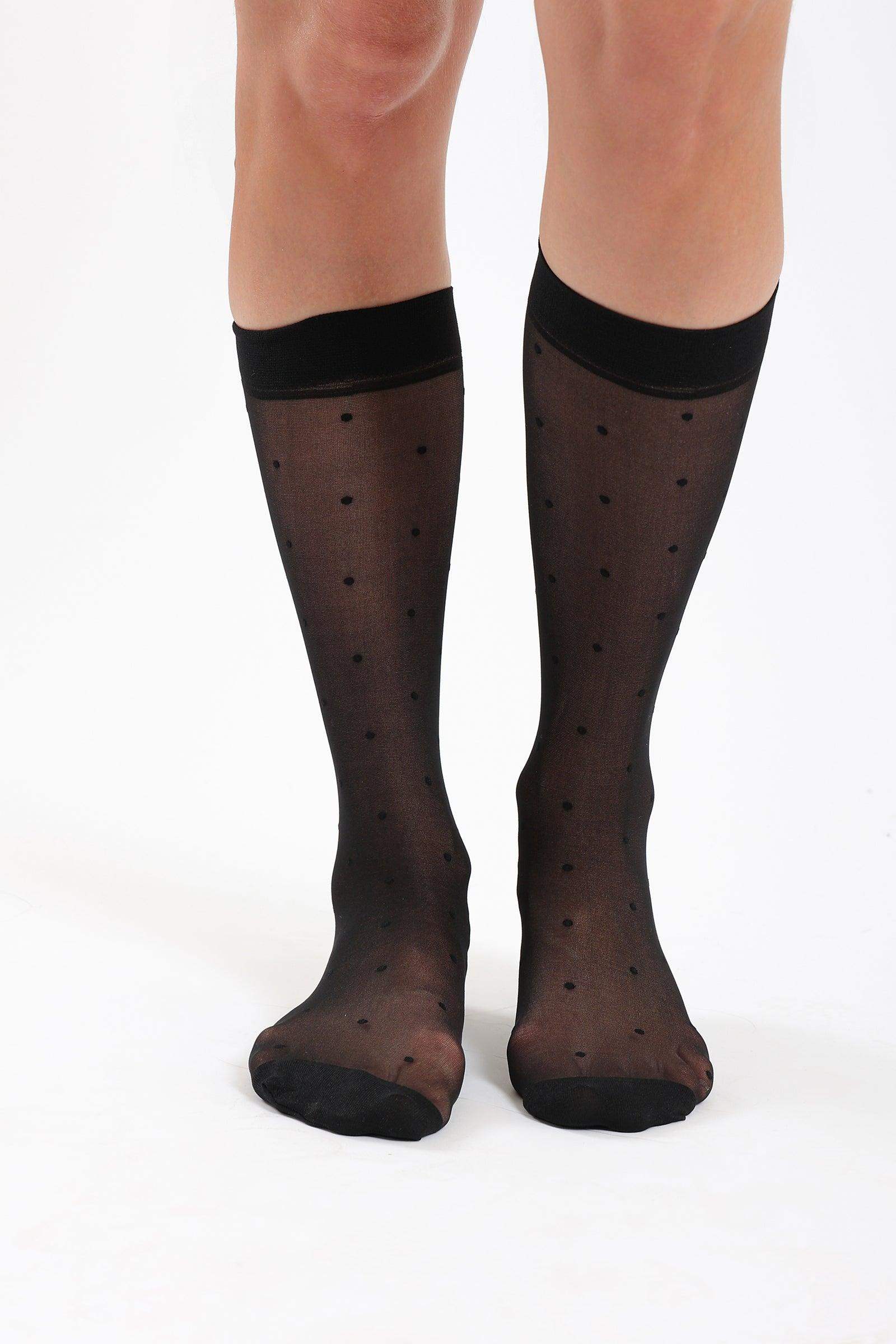 Knee High Dotted Socks - Carina - ÙƒØ§Ø±ÙŠÙ†Ø§