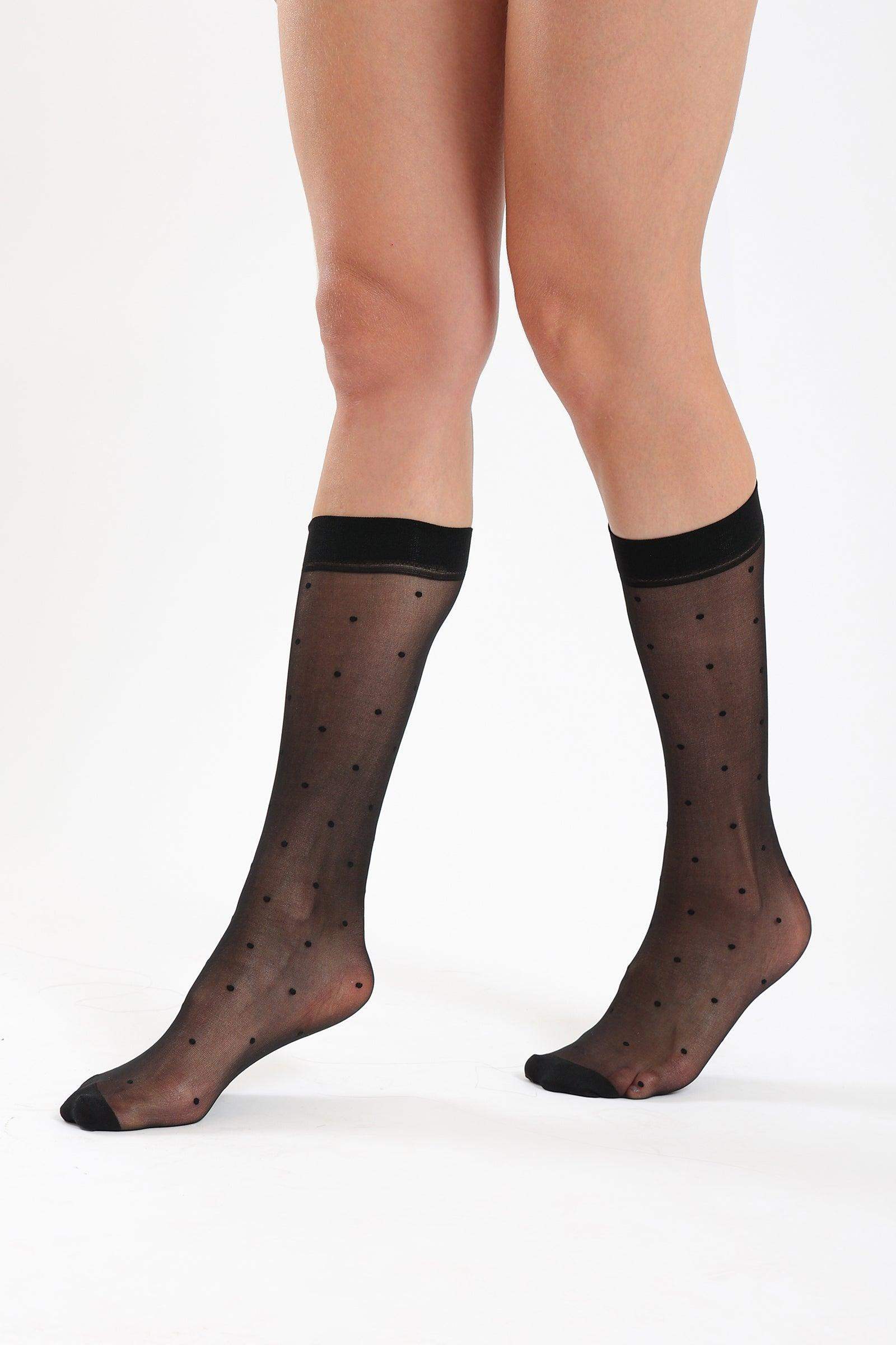 Knee High Dotted Socks - Carina - ÙƒØ§Ø±ÙŠÙ†Ø§