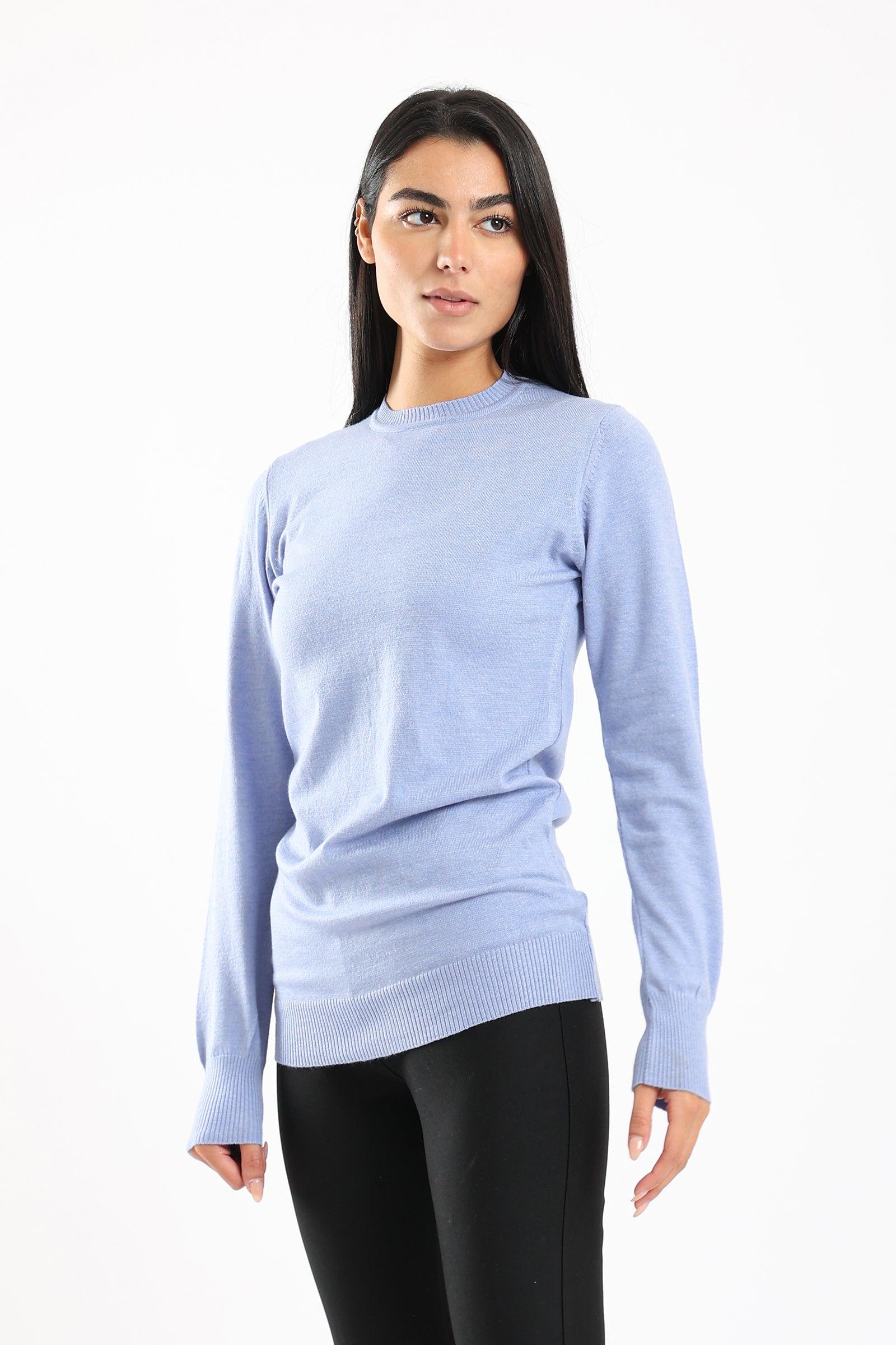 Knitted Crew Neck Pullover - Clue Wear