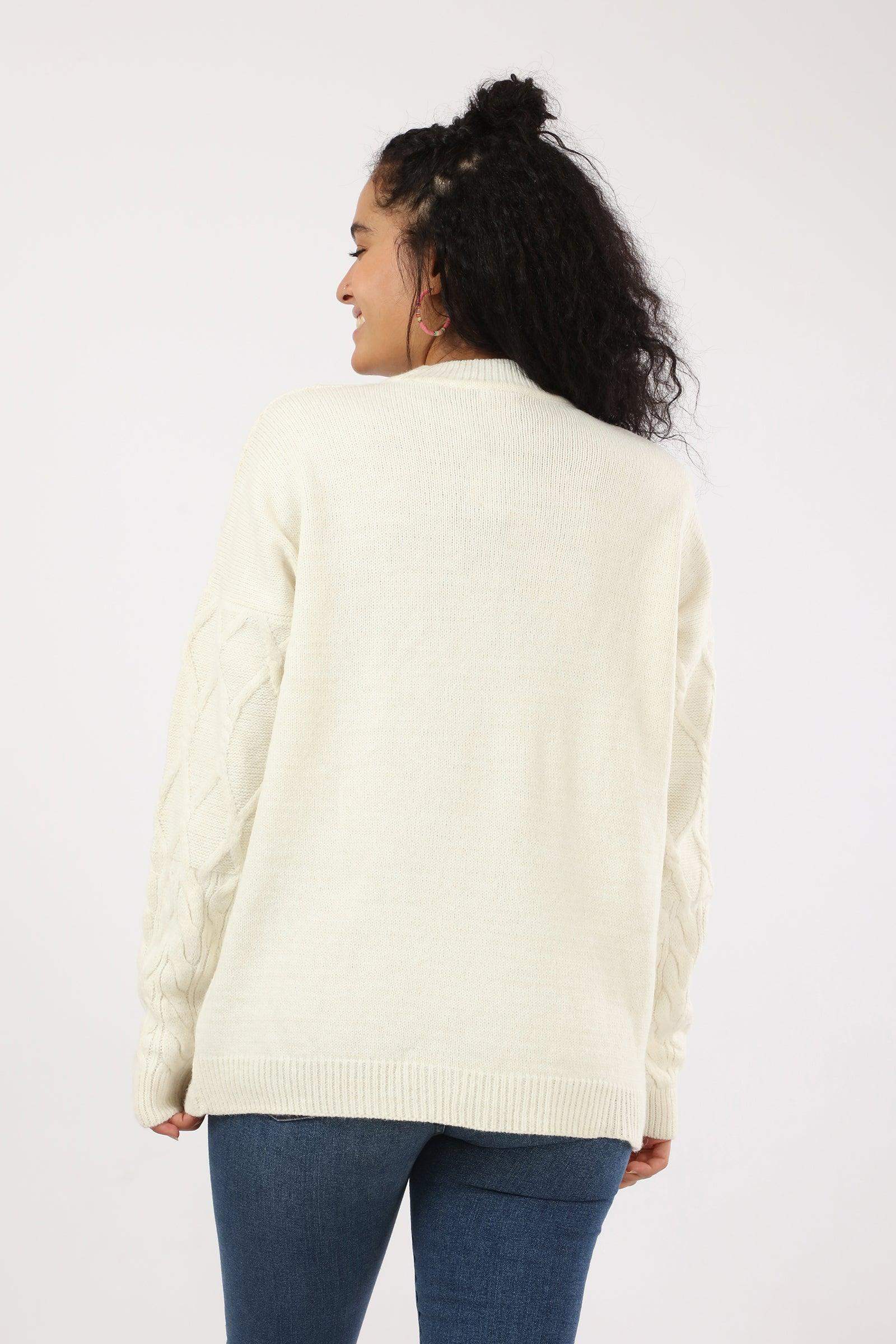 Knitted Long Sleeves Pullover - Carina - ÙƒØ§Ø±ÙŠÙ†Ø§