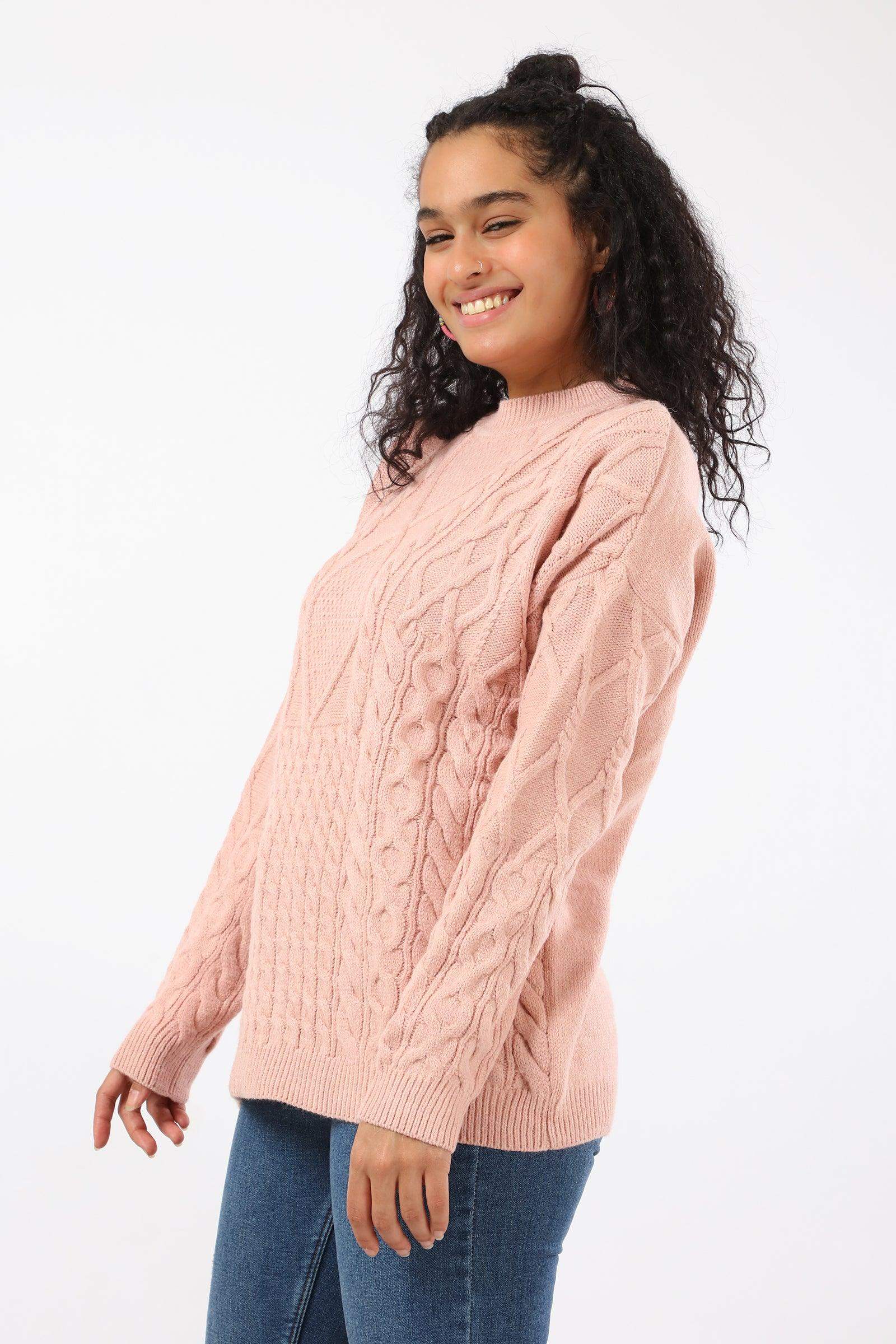 Knitted Long Sleeves Pullover - Carina - ÙƒØ§Ø±ÙŠÙ†Ø§