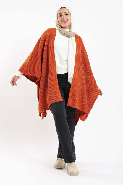 Knitted Open Front Poncho - Carina - ÙƒØ§Ø±ÙŠÙ†Ø§