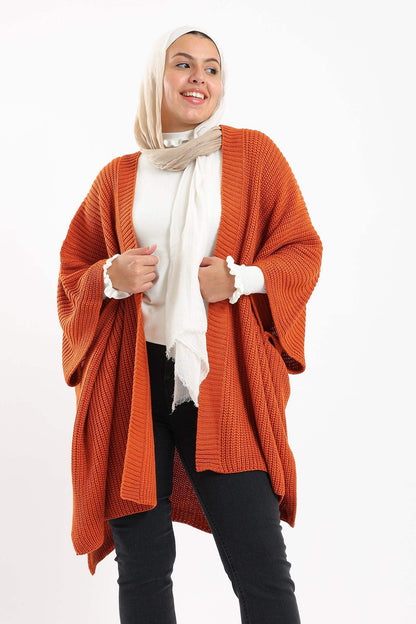 Knitted Open Front Poncho - Carina - ÙƒØ§Ø±ÙŠÙ†Ø§