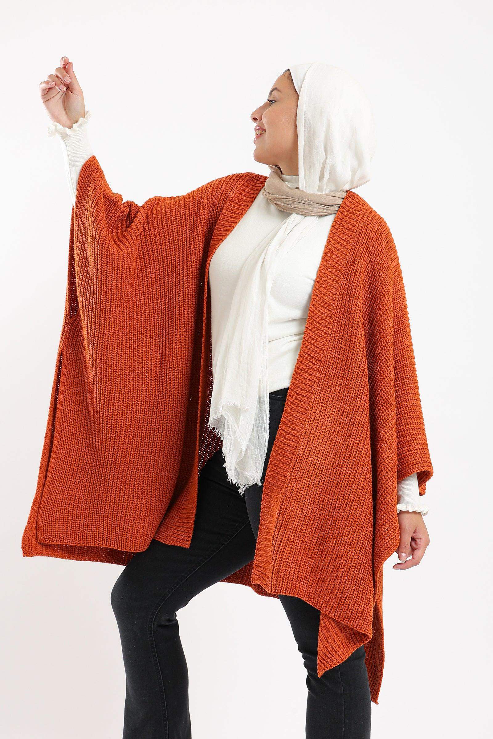 Knitted Open Front Poncho - Carina - ÙƒØ§Ø±ÙŠÙ†Ø§