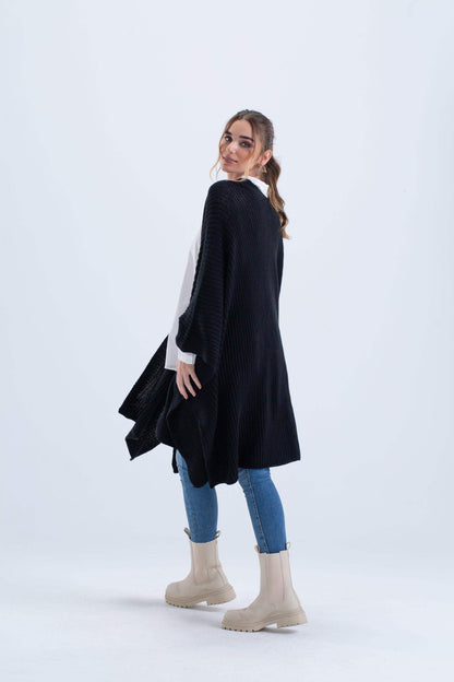 Knitted Open Front Poncho - Carina - ÙƒØ§Ø±ÙŠÙ†Ø§