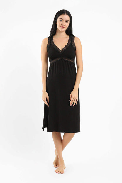 Lace Wide Strap Nightgown - Carina - ÙƒØ§Ø±ÙŠÙ†Ø§