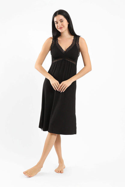 Lace Wide Strap Nightgown - Carina - ÙƒØ§Ø±ÙŠÙ†Ø§