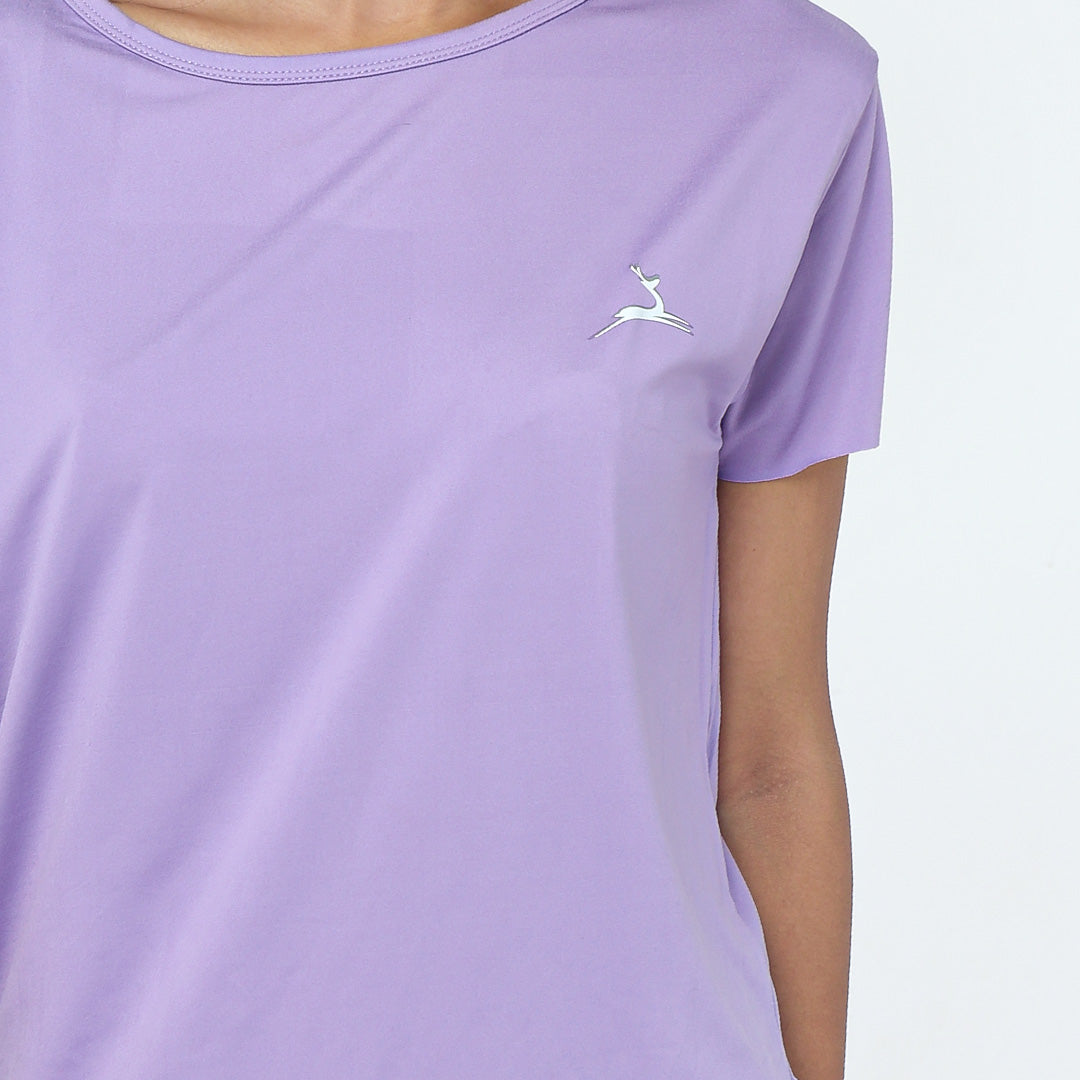 "Doe" Basic lightweight short sleeved T-shirt / Lavender - Champsland