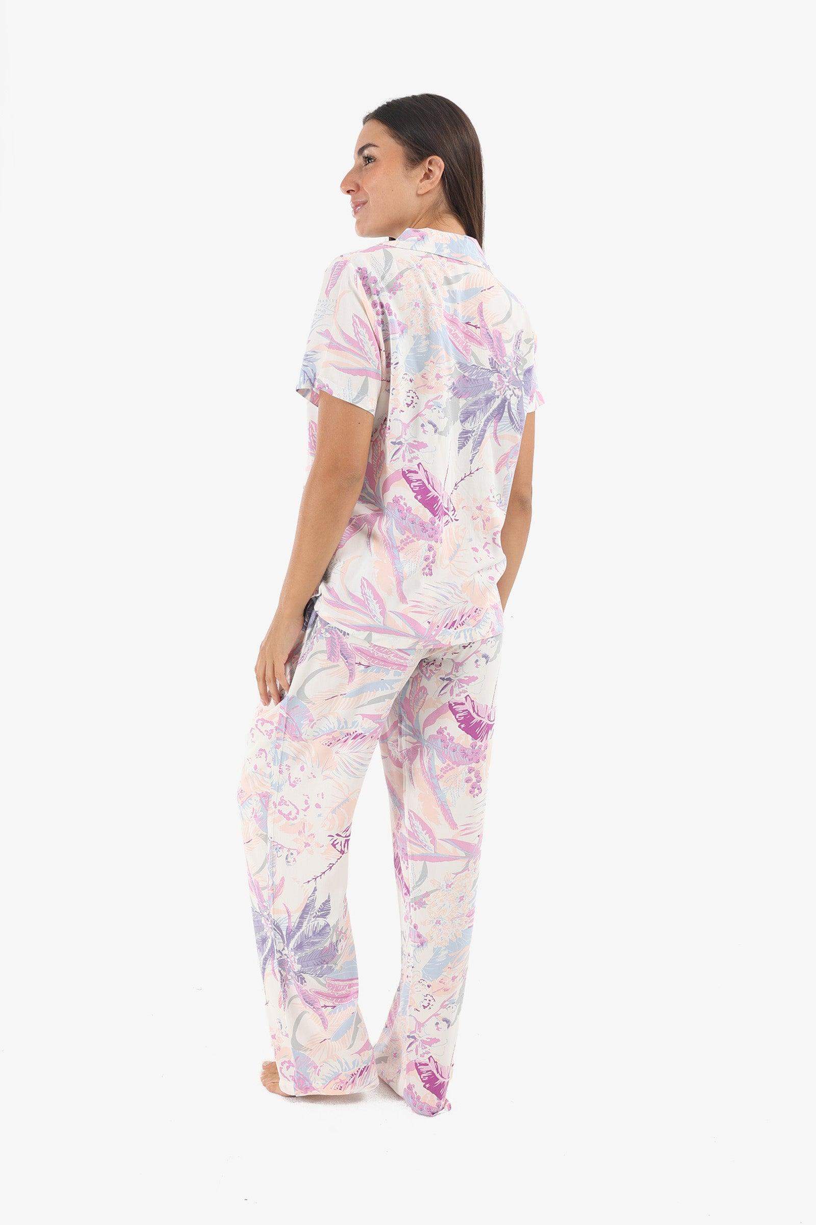 Leafy Printed Pyjama Set - Carina - ÙƒØ§Ø±ÙŠÙ†Ø§