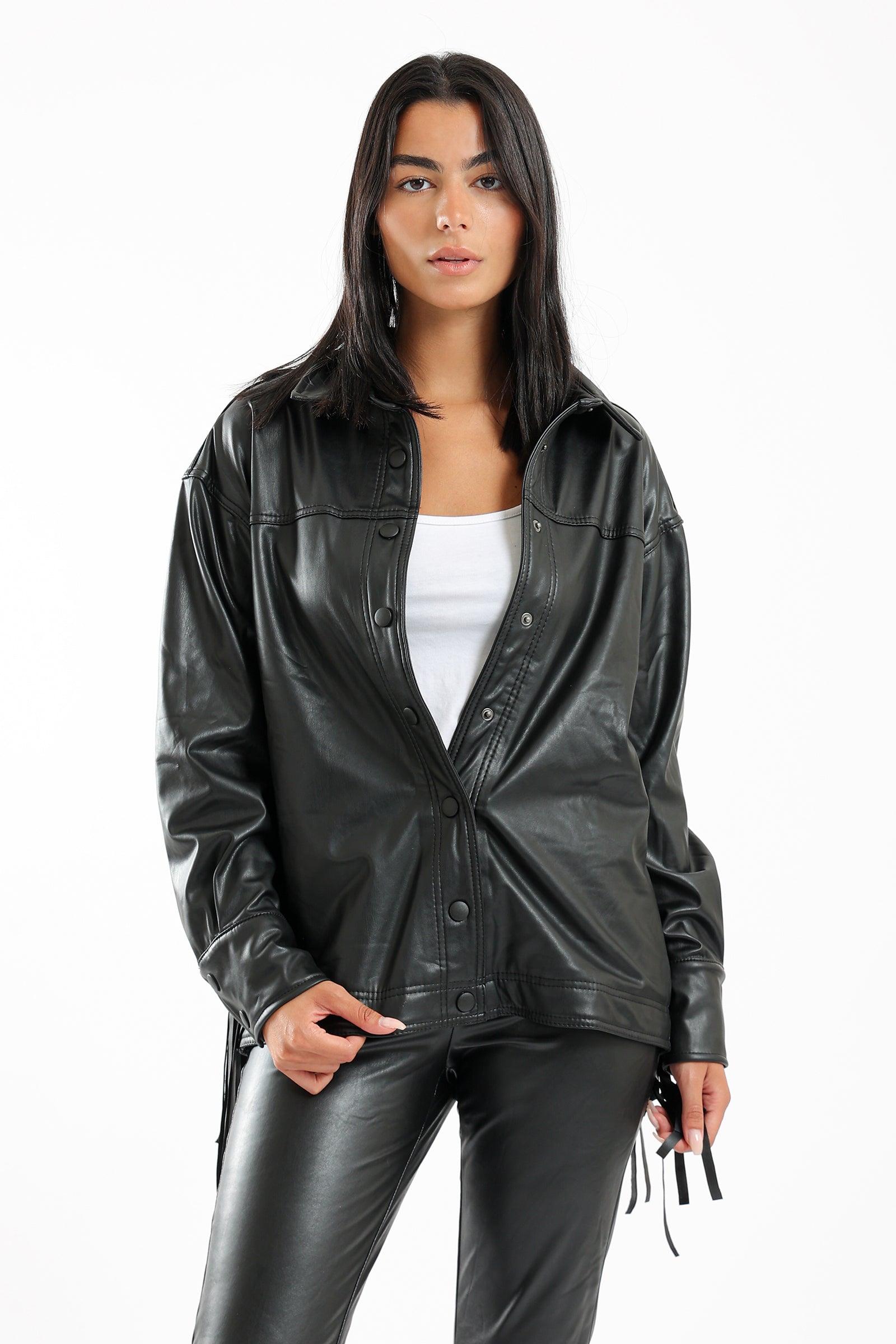 Leather Shirt with Fringes - Clue Wear