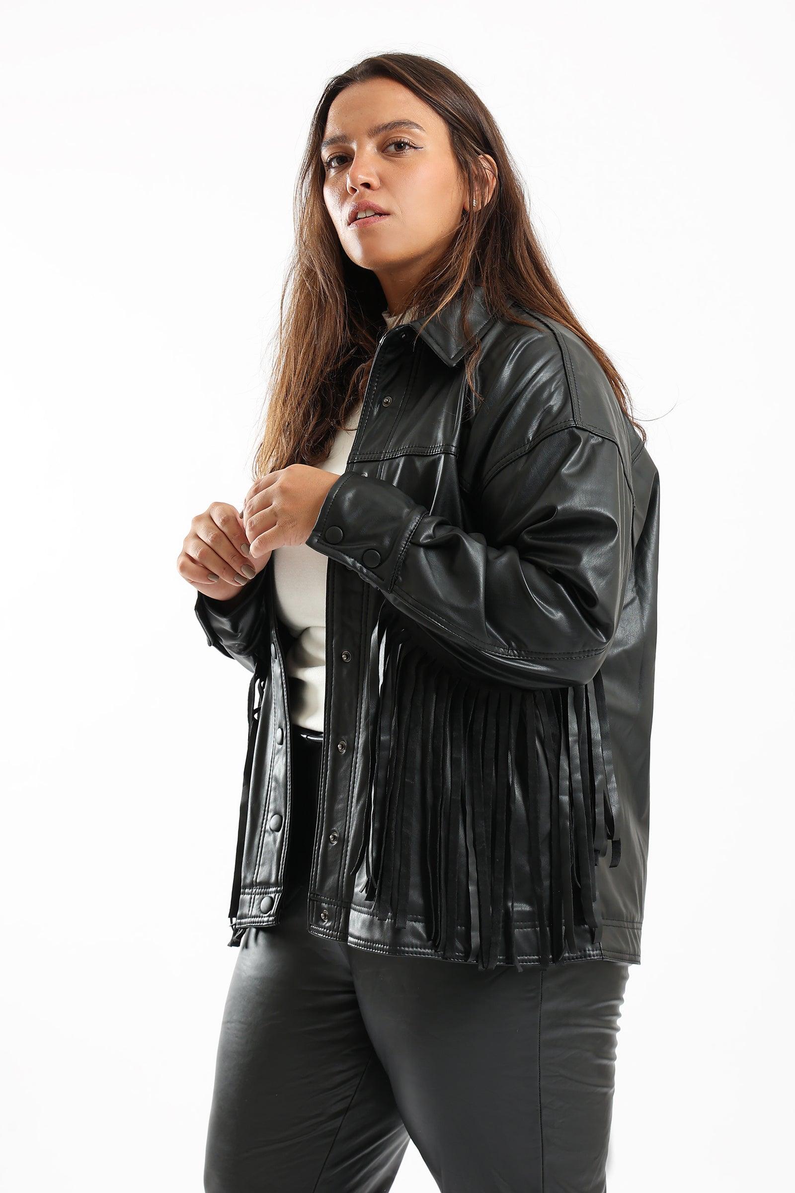 Leather Shirt with Fringes - Clue Wear