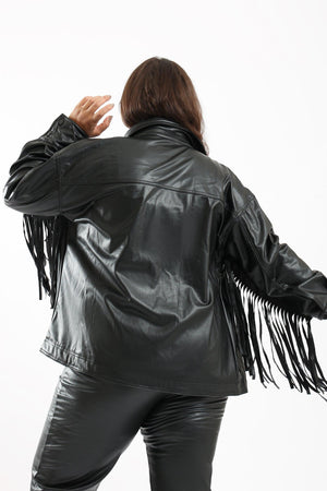 Leather Shirt with Fringes - Clue Wear