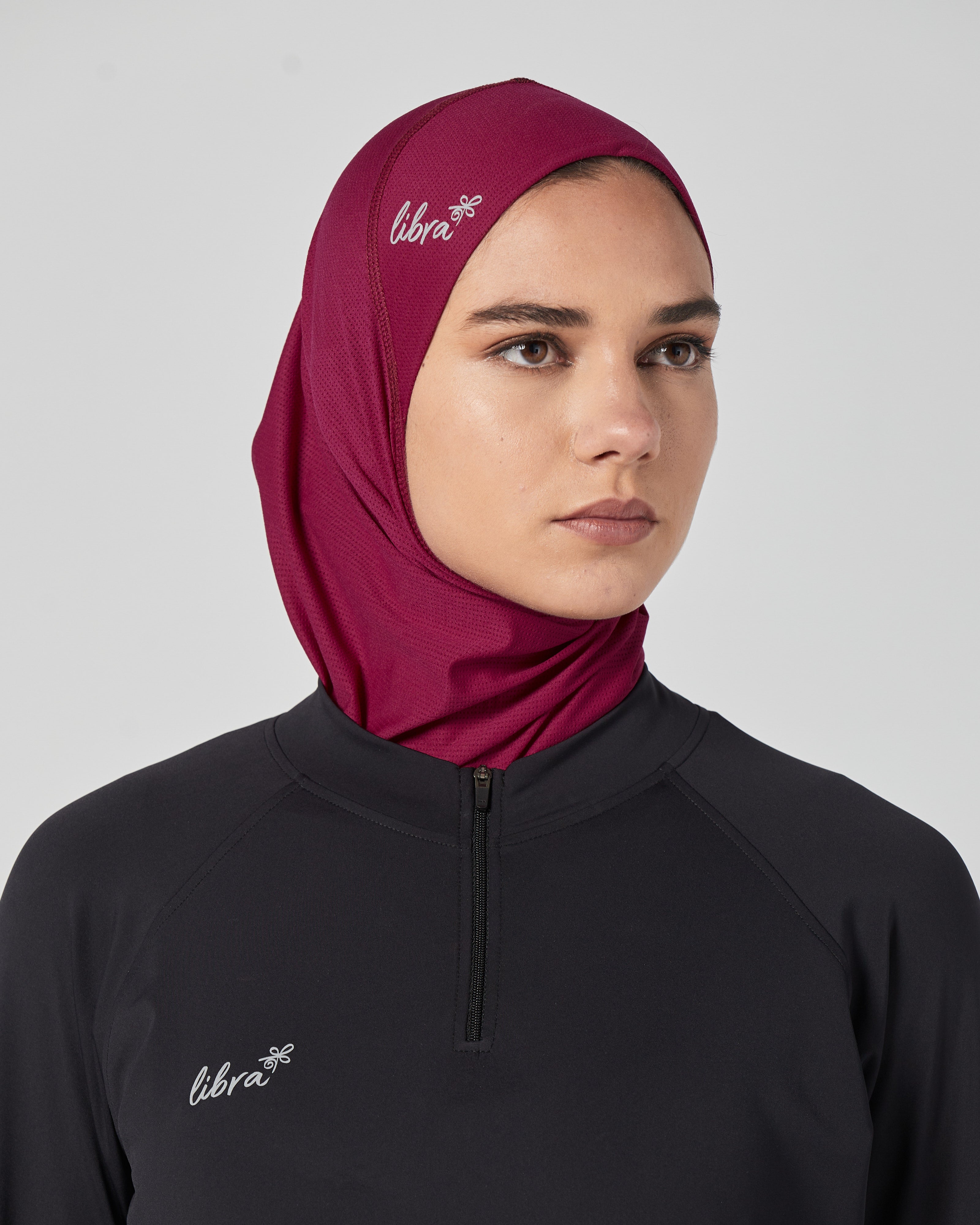 Lycra Hijab Light - Wine Red
