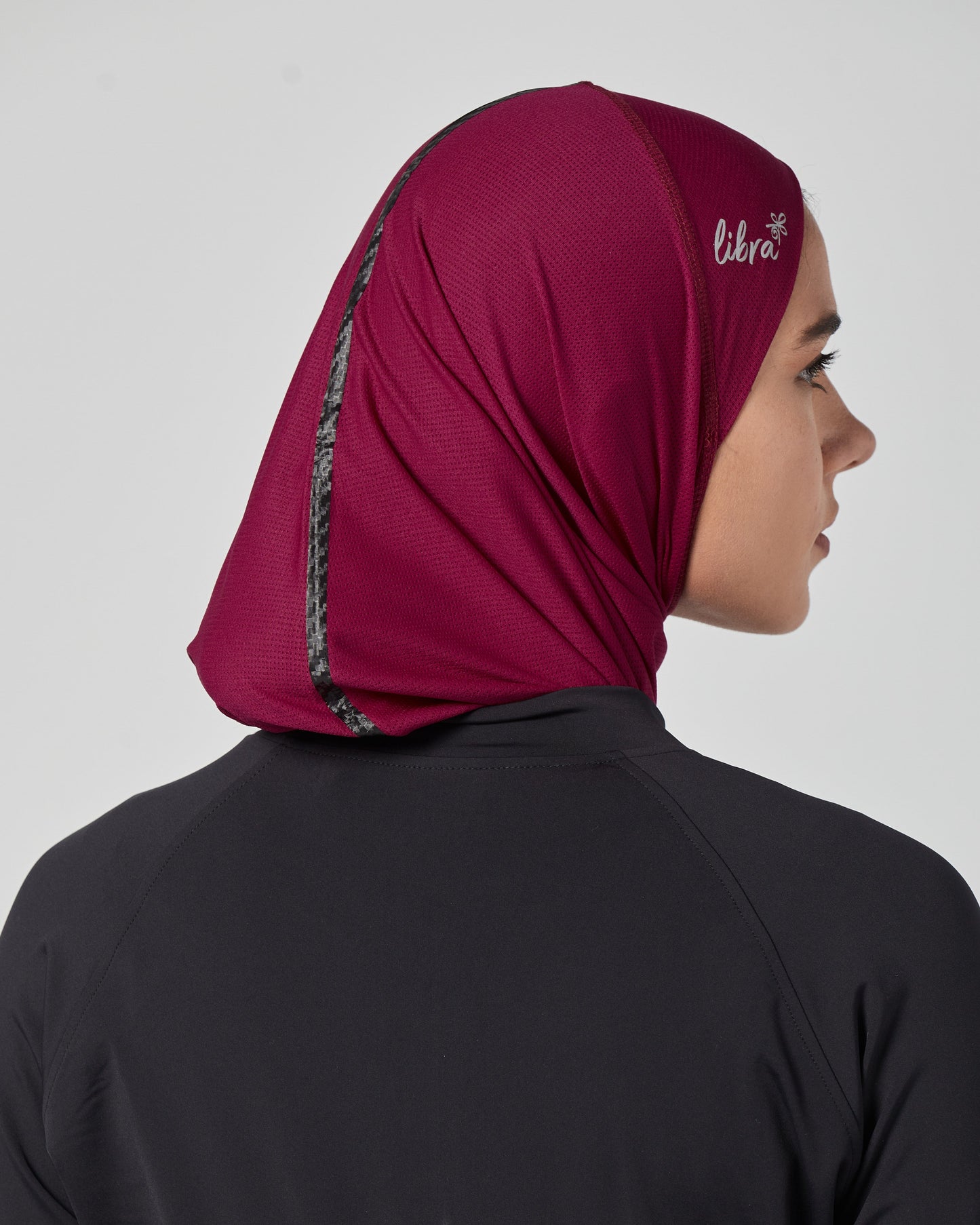 Lycra Hijab Light - Wine Red