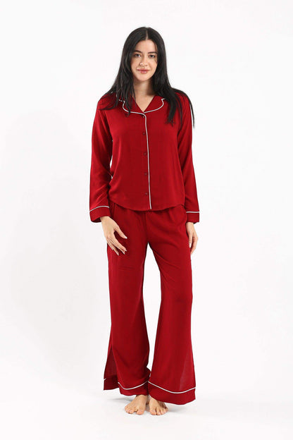 Light Burgundy Pyjama Set - Carina - ÙƒØ§Ø±ÙŠÙ†Ø§