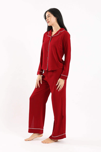 Light Burgundy Pyjama Set - Carina - ÙƒØ§Ø±ÙŠÙ†Ø§