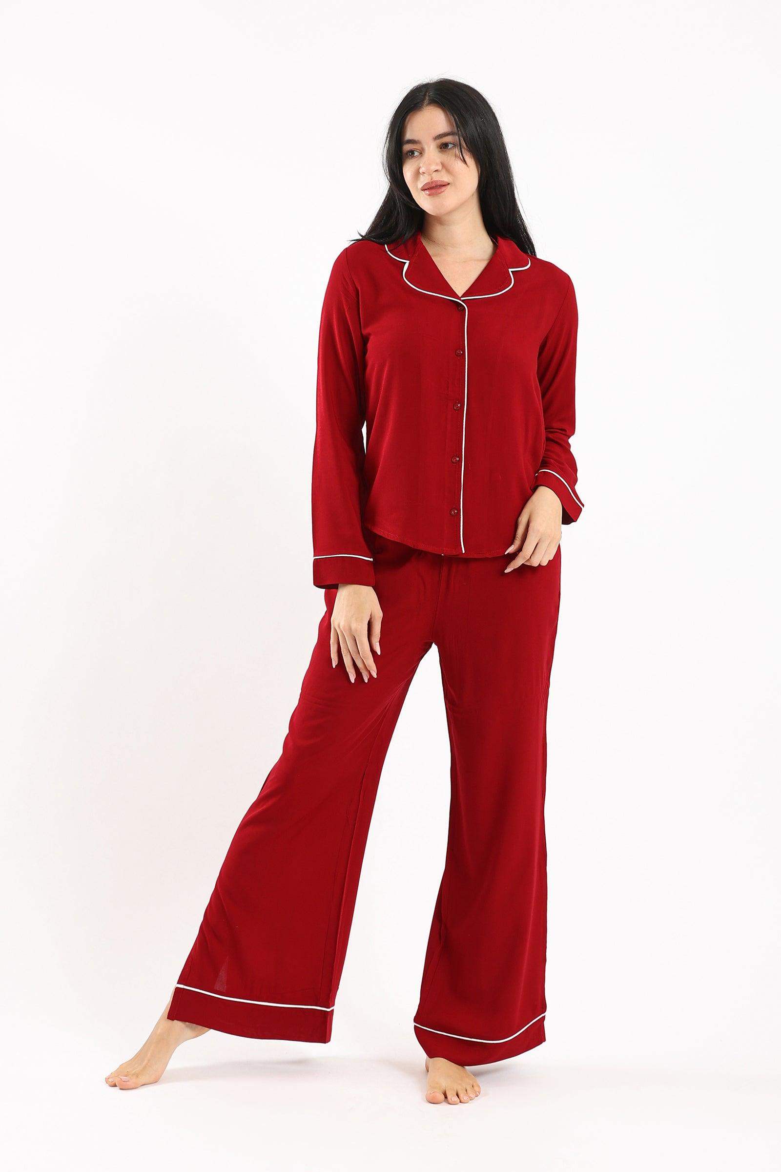 Light Burgundy Pyjama Set - Carina - ÙƒØ§Ø±ÙŠÙ†Ø§