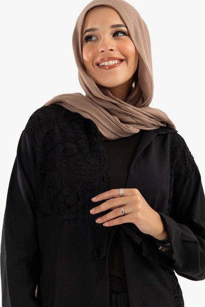 Linen Lounge Jacket with Embroidery - Carina - ÙƒØ§Ø±ÙŠÙ†Ø§