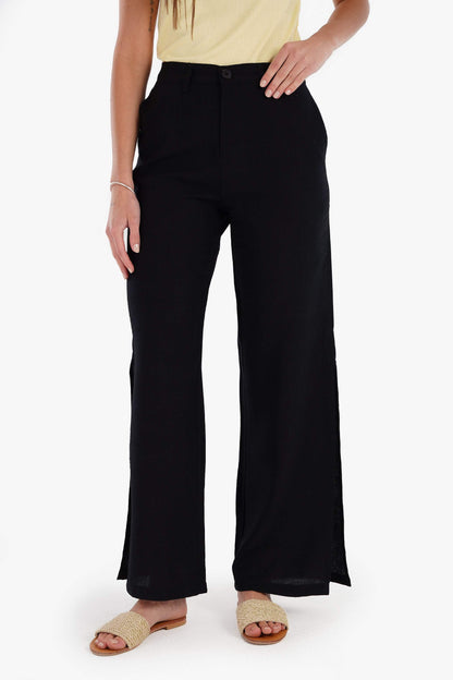 Linen Lounge Pants with Slits - Carina - ÙƒØ§Ø±ÙŠÙ†Ø§