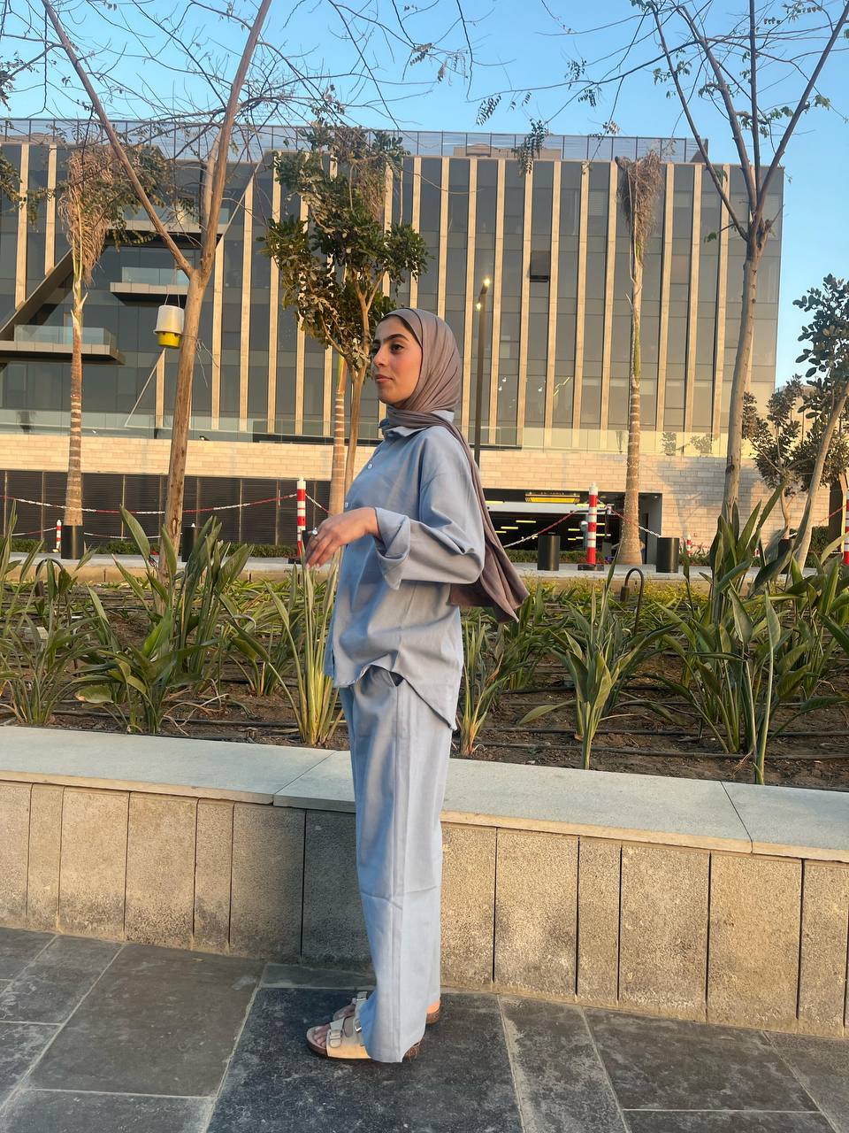 Linen Chic Comfort Set - Baby Blue