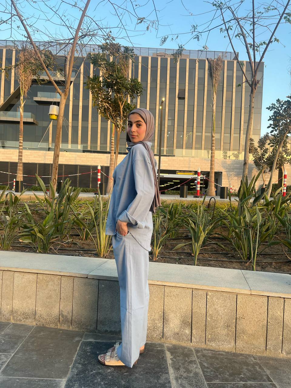 Linen Chic Comfort Set - Baby Blue